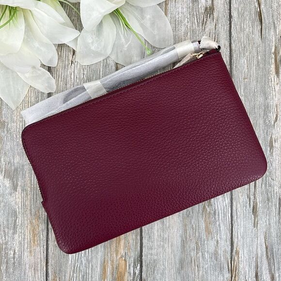 Double Zip Wallet In Signature Canvas With Horse And Carriage Print Bag Purse - Picture 5 of 7